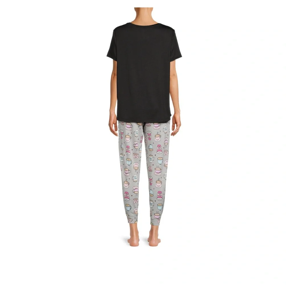 Relaxed fit pullover style tag-free elastic waist tapered leg pajama set size 2X